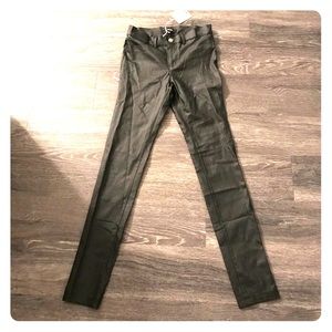 Black faux leather pants Size Small